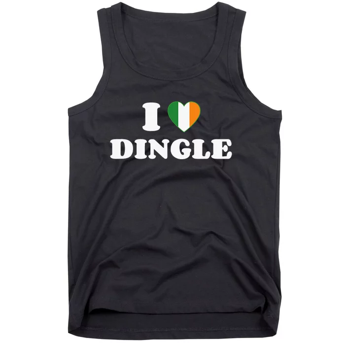 I Love Dingle Ireland Flag Irish Heart Saint Patricks Day Tank Top