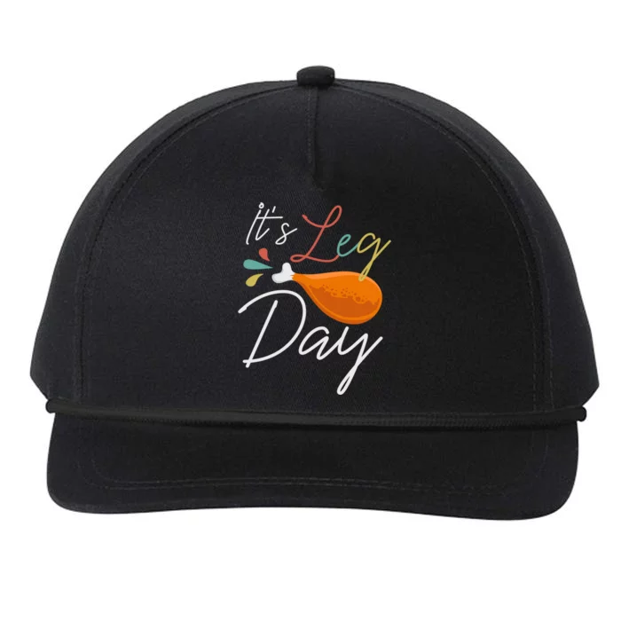 Its Leg Day Design For Chicken Lovers Gift Snapback Five-Panel Rope Hat