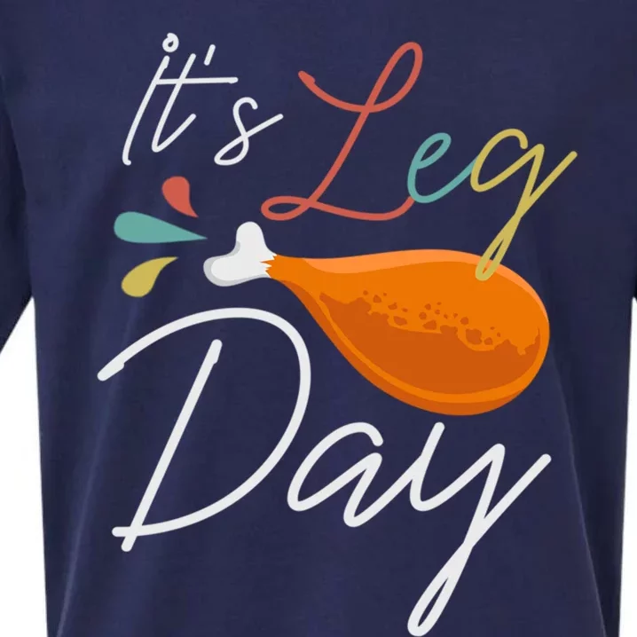 Its Leg Day Design For Chicken Lovers Gift Sueded Cloud Jersey T-Shirt