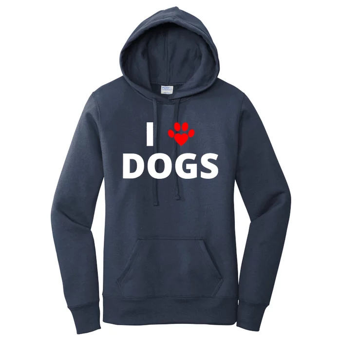 I Love Dogs Women's Pullover Hoodie