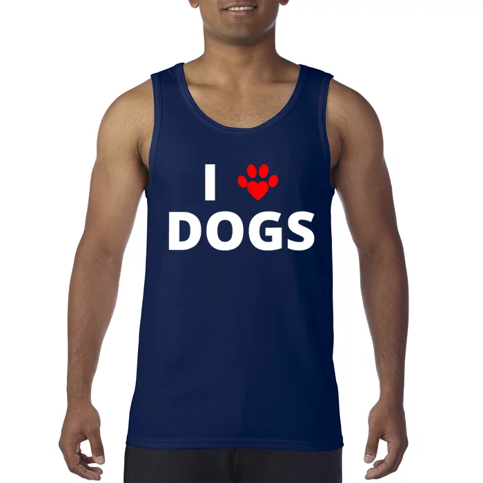 I Love Dogs Tank Top