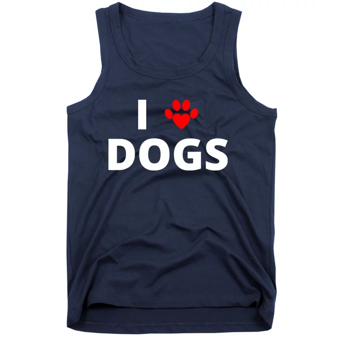 I Love Dogs Tank Top