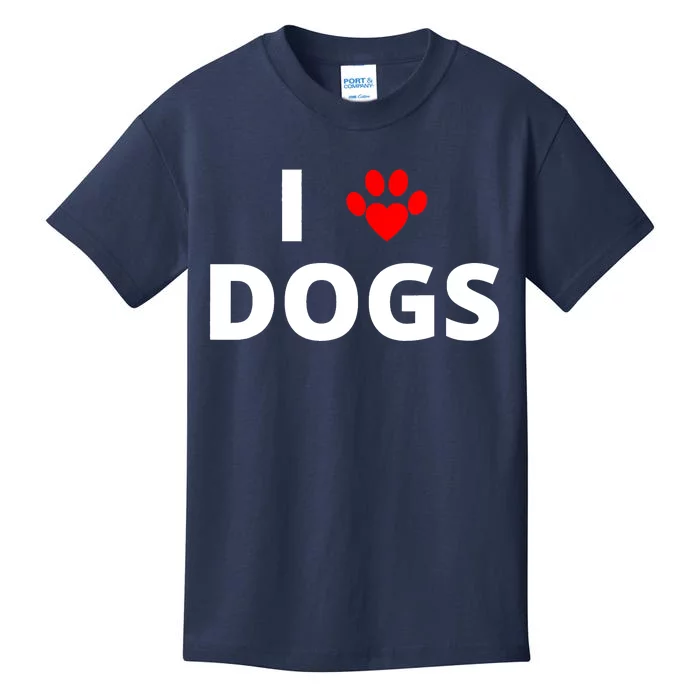 I Love Dogs Kids T-Shirt