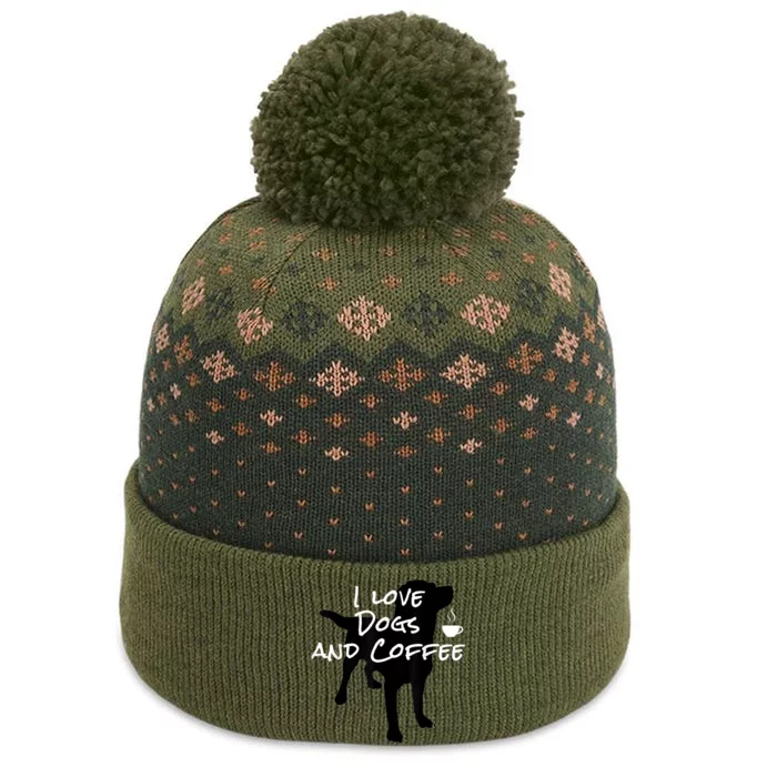 I Love Dogs And Coffee Coffee Dogs Men Women The Baniff Cuffed Pom Beanie