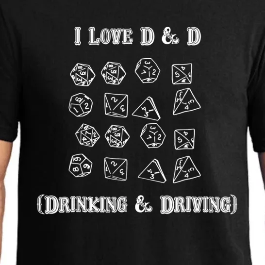 I Love D And D Drinking And Driving Funny Gaming Game Lover Pajama Set