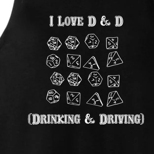 I Love DnD Drinking And Driving Ladies Tri-Blend Wicking Tank