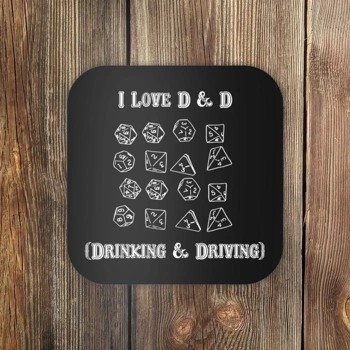 I Love DnD Drinking And Driving Coaster