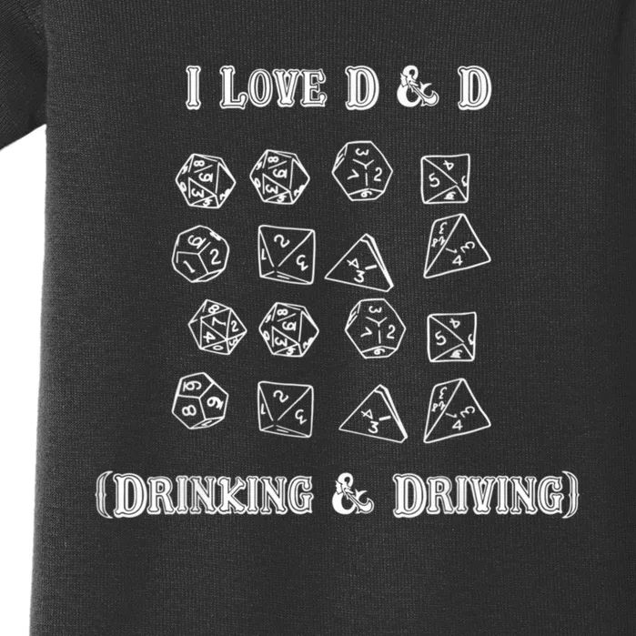 I Love DnD Drinking And Driving Baby Bodysuit