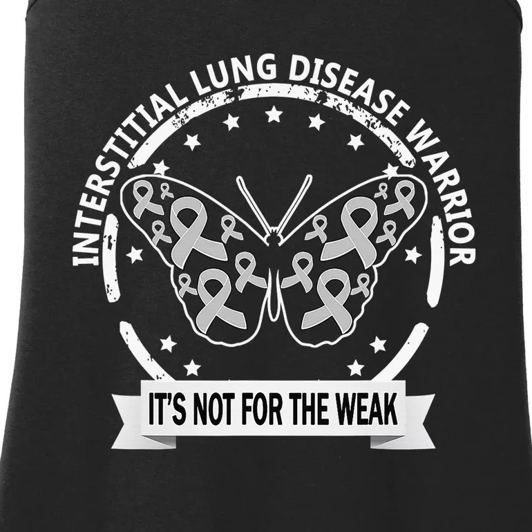 Interstitial Lung Disease betterfly ribbon awareness apparel Ladies Essential Tank