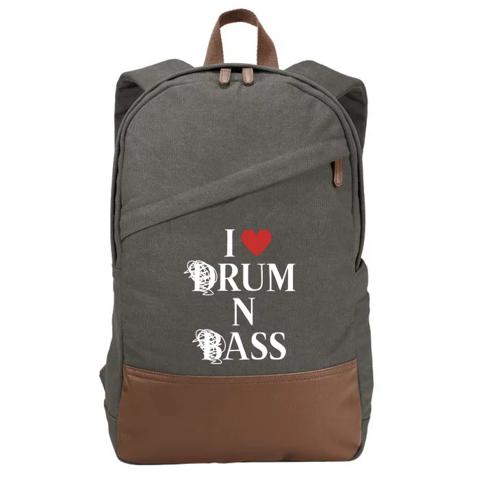 I Love Drum And Bass Rock Cotton Canvas Backpack