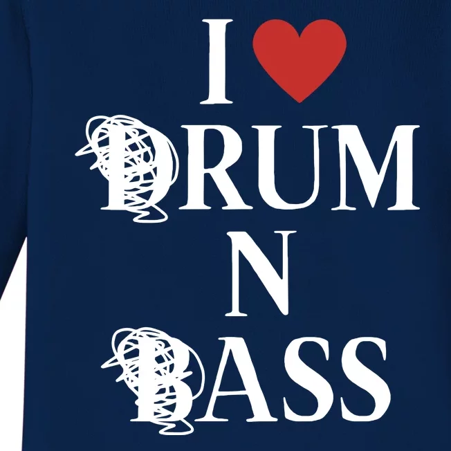 I Love Drum And Bass Rock Baby Long Sleeve Bodysuit