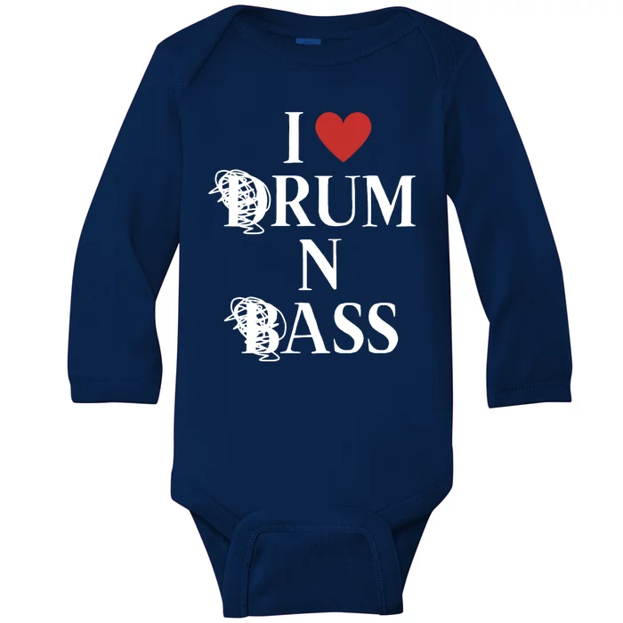 I Love Drum And Bass Rock Baby Long Sleeve Bodysuit