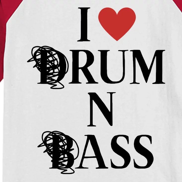 I Love Drum And Bass Rock Kids Colorblock Raglan Jersey