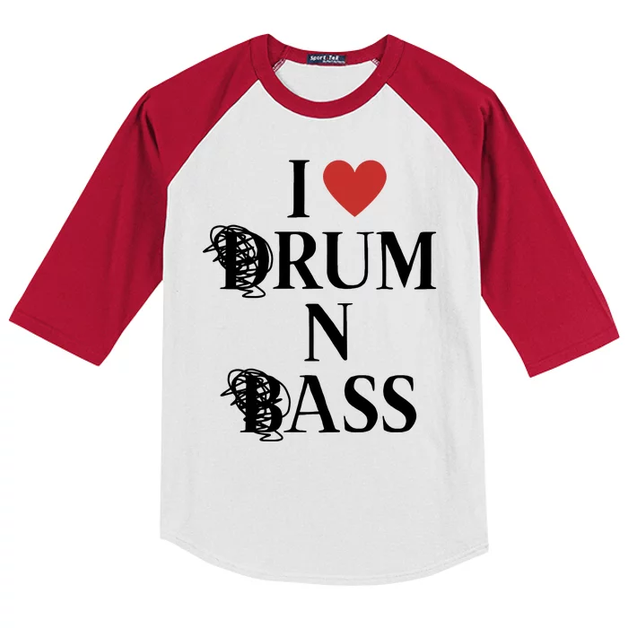 I Love Drum And Bass Rock Kids Colorblock Raglan Jersey