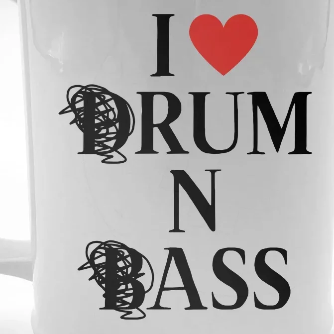 I Love Drum And Bass Rock Front & Back Beer Stein