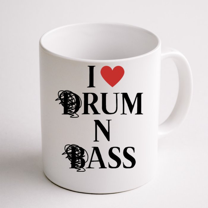 I Love Drum And Bass Rock Front & Back Coffee Mug