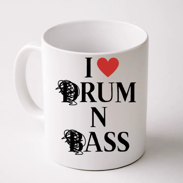 I Love Drum And Bass Rock Front & Back Coffee Mug