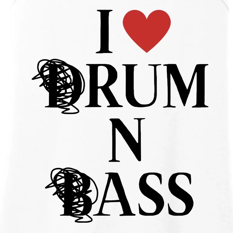 I Love Drum And Bass Rock Ladies Essential Tank