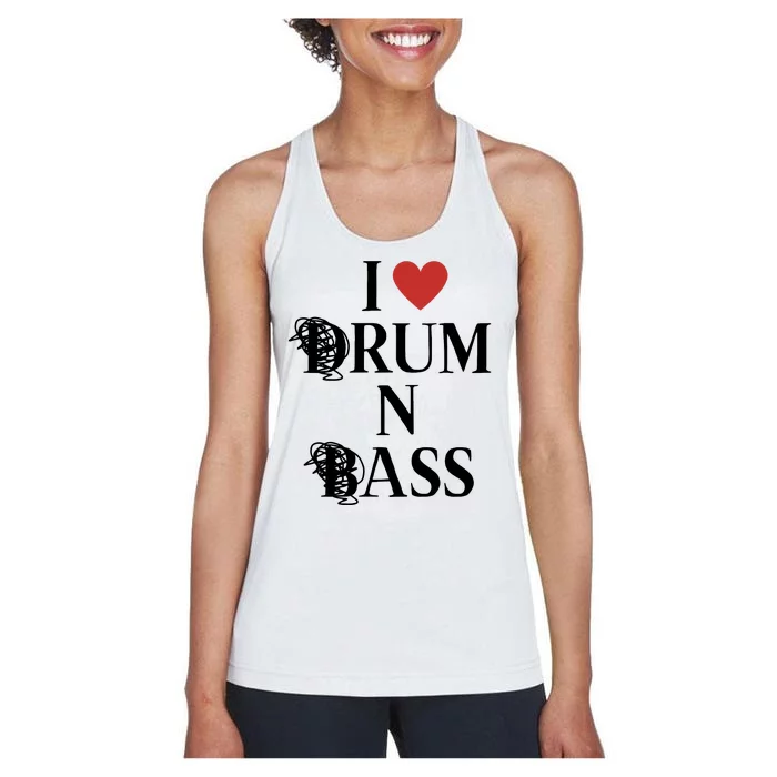 I Love Drum And Bass Rock Women's Racerback Tank