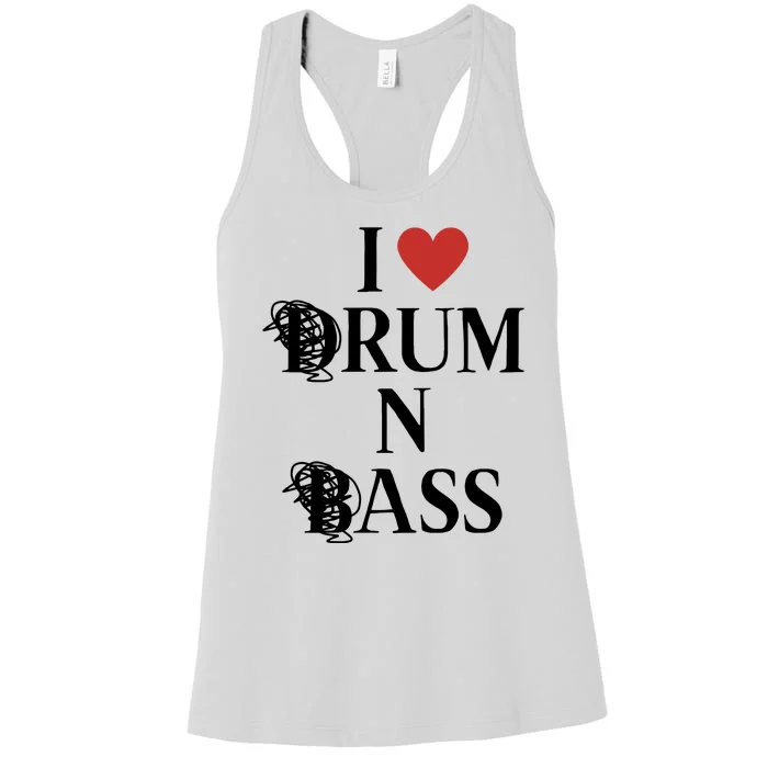 I Love Drum And Bass Rock Women's Racerback Tank