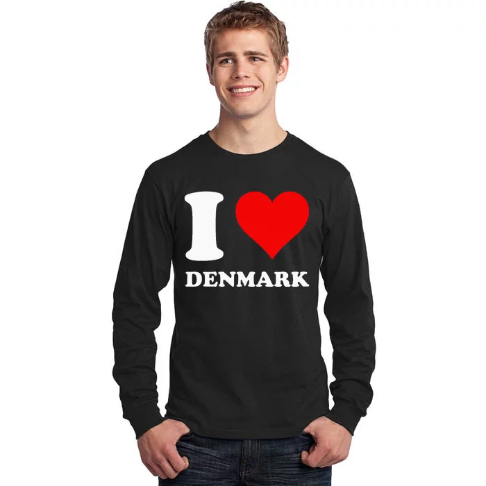 I Love Denmark Tall Long Sleeve T-Shirt