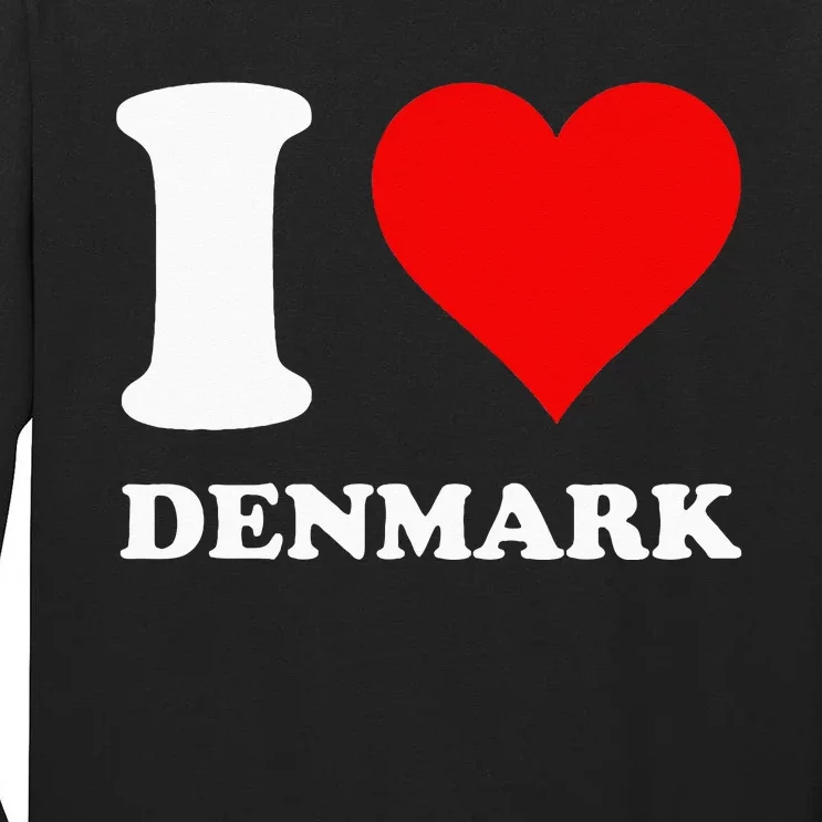 I Love Denmark Tall Long Sleeve T-Shirt