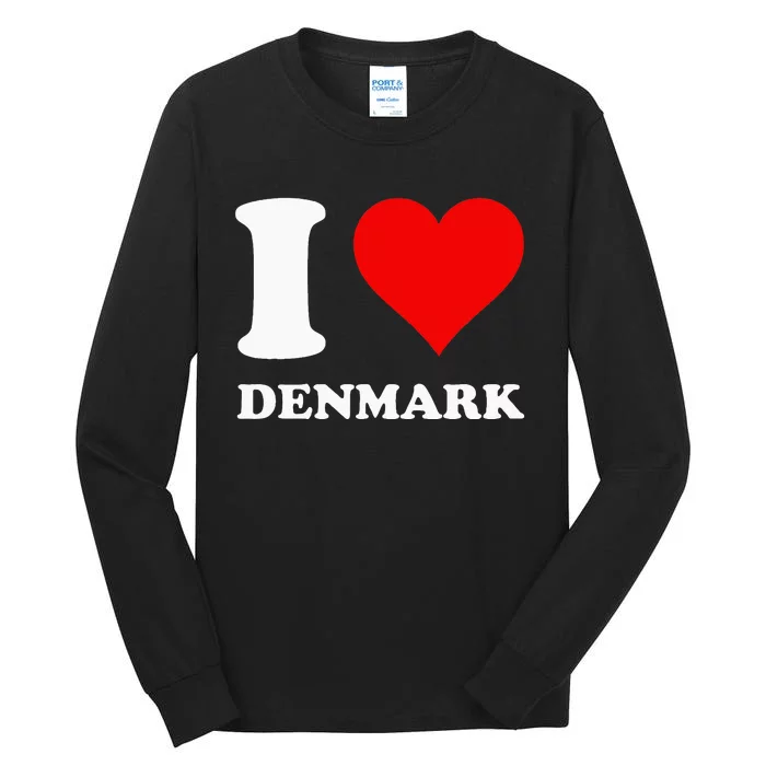 I Love Denmark Tall Long Sleeve T-Shirt