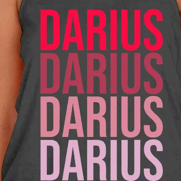 I Love Darius First Name Darius Women's Knotted Racerback Tank