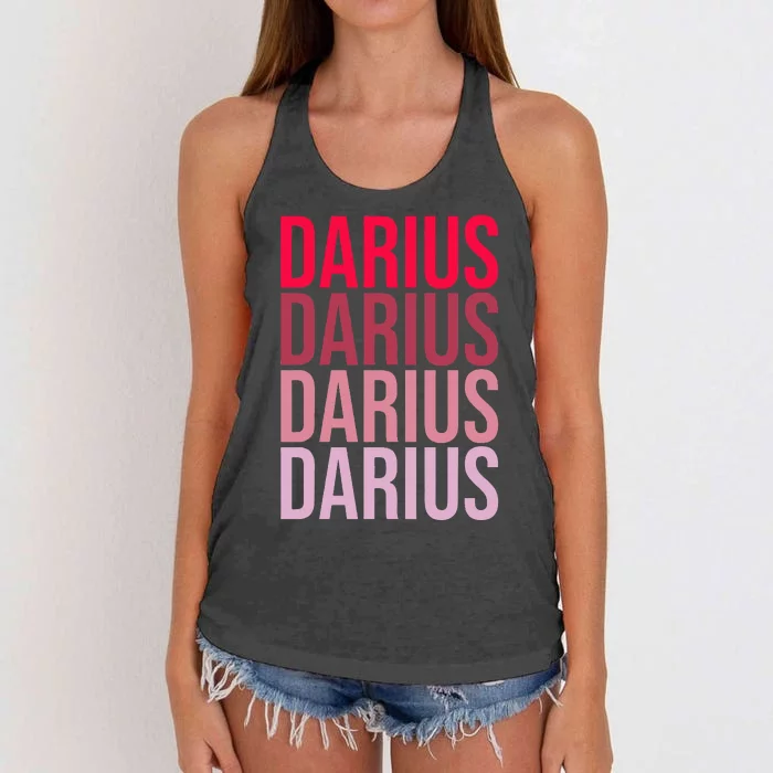 I Love Darius First Name Darius Women's Knotted Racerback Tank