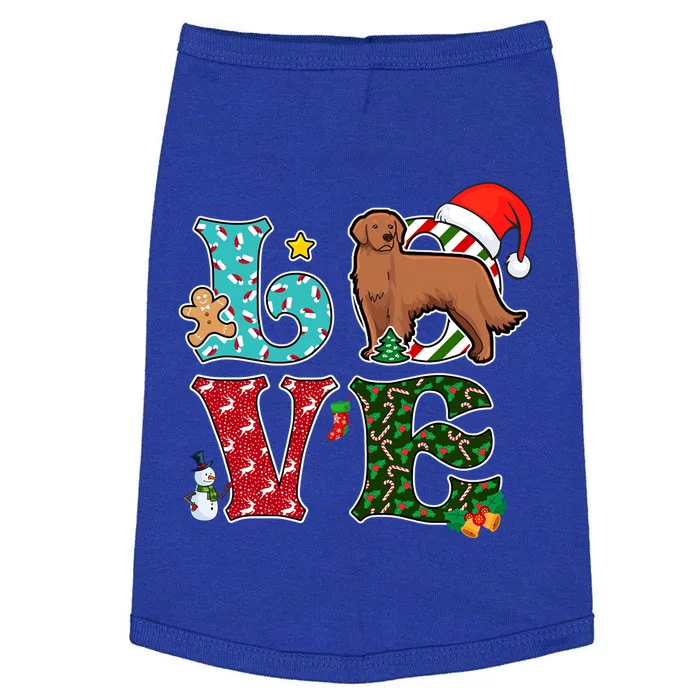 I Love Dog Retriever Christmas Gift Doggie Tank