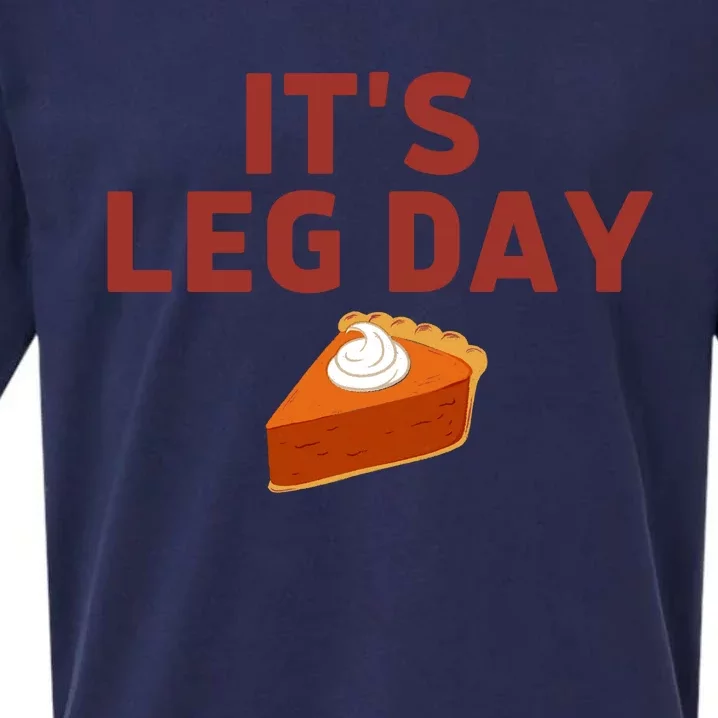 It's Leg Day Funny Workout Turkey Thanksgiving Sueded Cloud Jersey T-Shirt