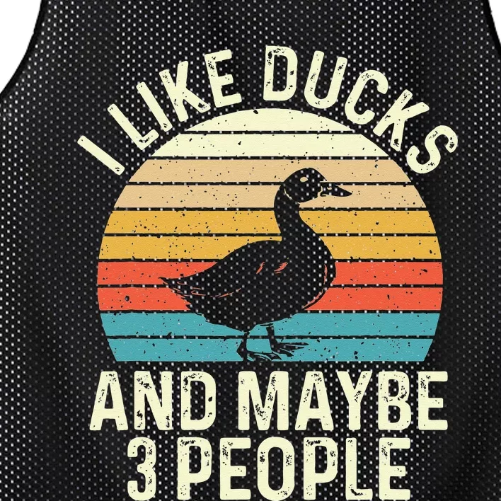 I Like Ducks And Maybe 3 People Duck Lover Mesh Reversible Basketball Jersey Tank