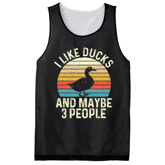 I Like Ducks And Maybe 3 People Duck Lover Mesh Reversible Basketball Jersey Tank