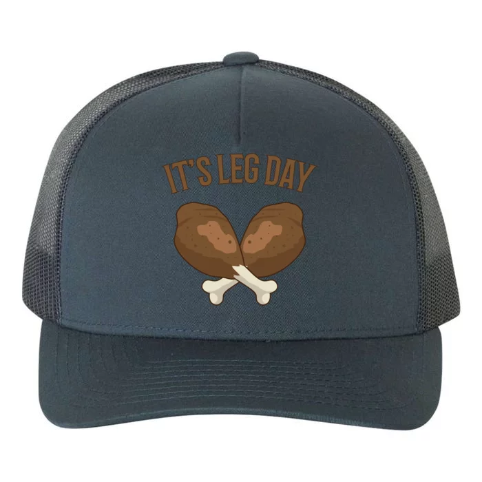 It’s Leg Day Vintage Thanksgiving Fall Workout Gift Yupoong Adult 5-Panel Trucker Hat