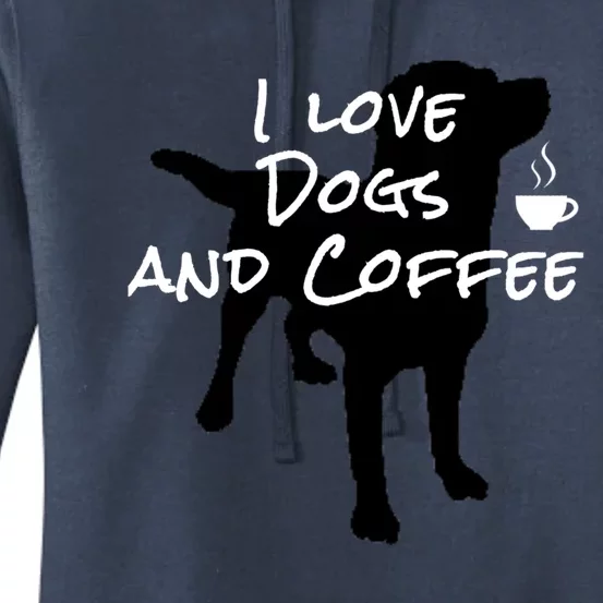 I Love Dogs And Coffee Dog Lovers Adults And Gift Women's Pullover Hoodie