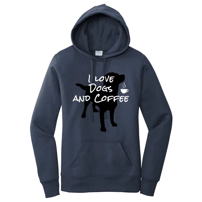 I Love Dogs And Coffee Dog Lovers Adults And Gift Women's Pullover Hoodie