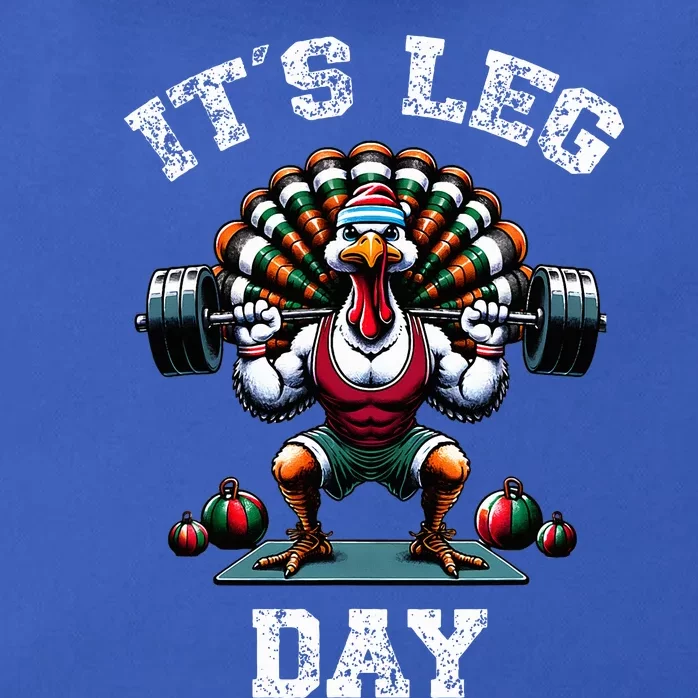 Its Leg Day Funny Turkey Exercise Thanksgiving Zip Tote Bag