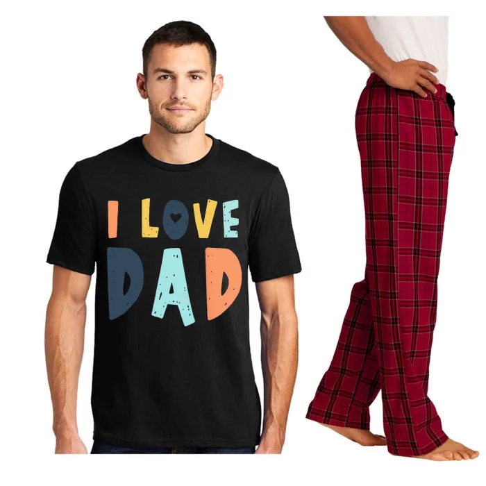 I Love Dad Retro Daddy Jokes From Daughter Son Wife Pajama Set