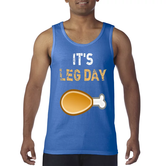 It's Leg Day Funny Workout Turkey Thanksgiving Tank Top