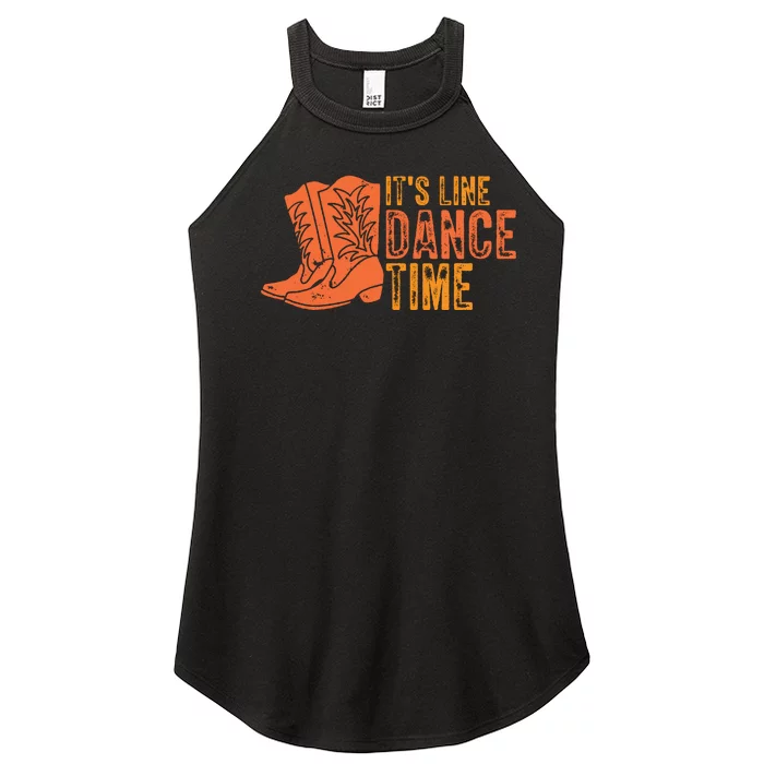 It's Line Dancing Time T S Women’s Perfect Tri Rocker Tank