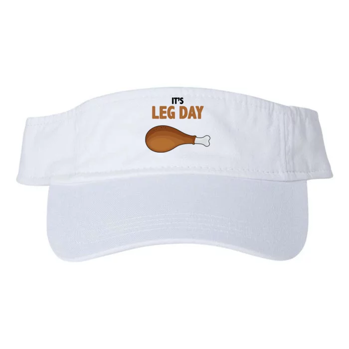 It's Leg Day Funny Turkey Valucap Bio-Washed Visor