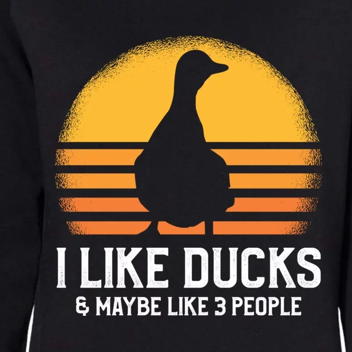 I Like Ducks And Maybe 3 People Funny Duck Farm Farmer Funny Gift Womens California Wash Sweatshirt