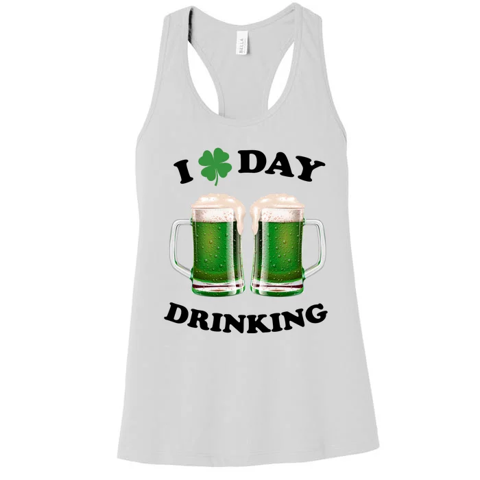 I Love Day Drinking St Patrick's Day Party Women's Racerback Tank