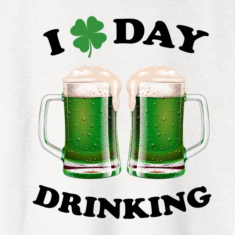 I Love Day Drinking St Patrick's Day Party Women's Crop Top Tee