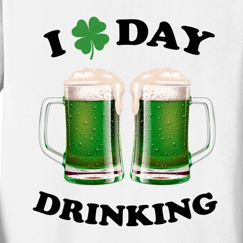 I Love Day Drinking St Patrick's Day Party Kids Long Sleeve Shirt