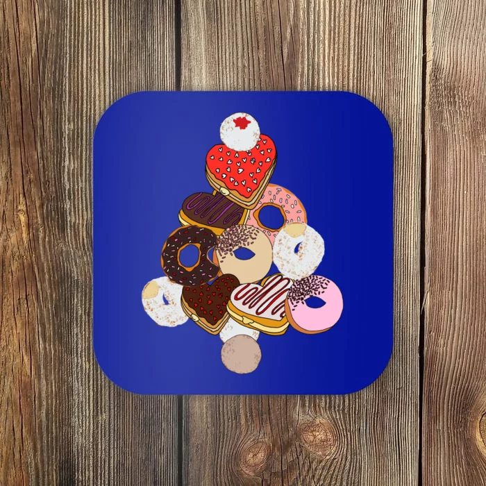 I Love Donuts Valentines Day Tree Funny Food Meme Donut Cool Gift Coaster