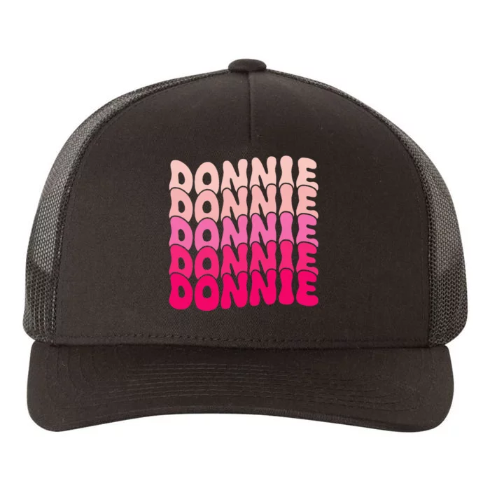 I Love Donnie Vintage Personalized Design Yupoong Adult 5-Panel Trucker Hat