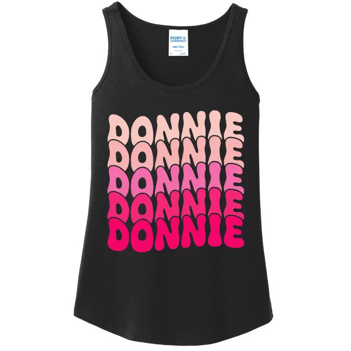 I Love Donnie Vintage Personalized Design Ladies Essential Tank