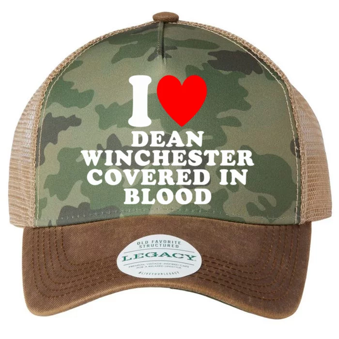 I Love Dean Winchester Covered In Blood Legacy Tie Dye Trucker Hat