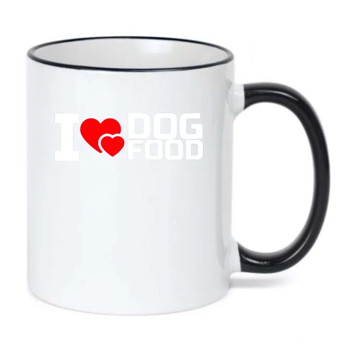 I Love Dog Food Black Color Changing Mug